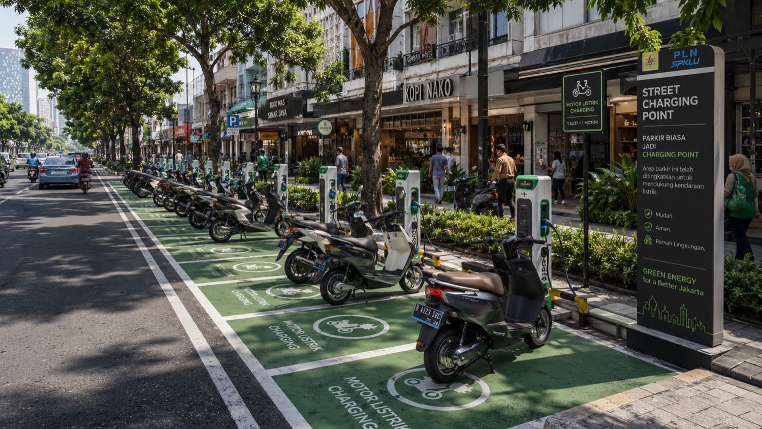 Street bike model scene