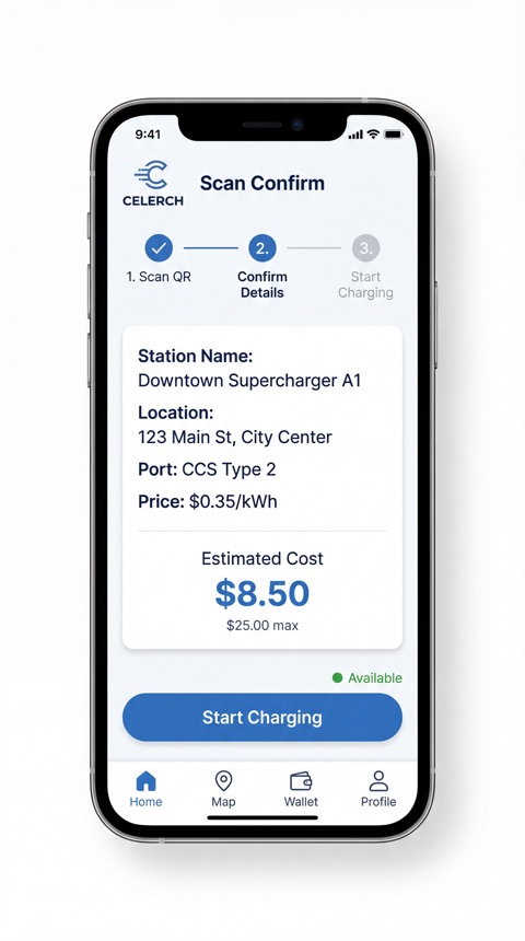 CELERCH mini app scan confirmation page